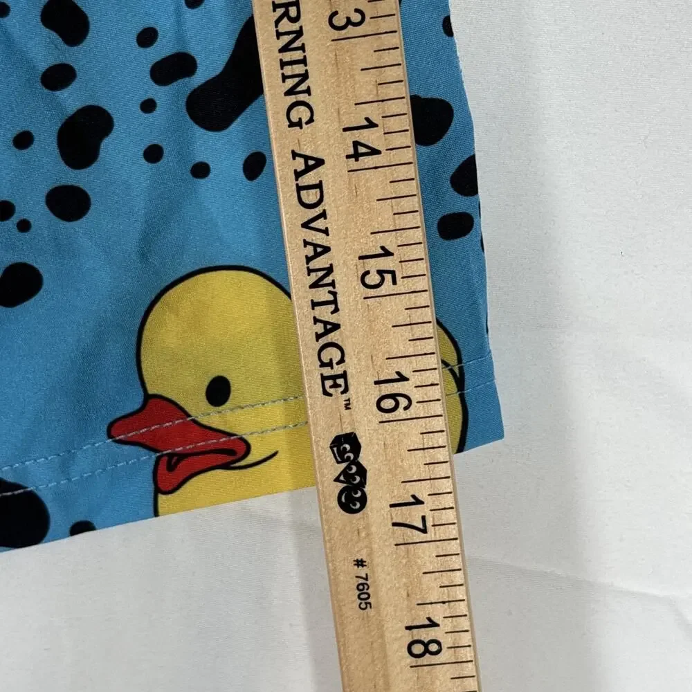 Men's NEFF Blue‎ Rubber Ducky Swimming Trunks Shorts Size Small